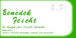 benedek feicht business card